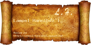 Lampel Hannibál névjegykártya